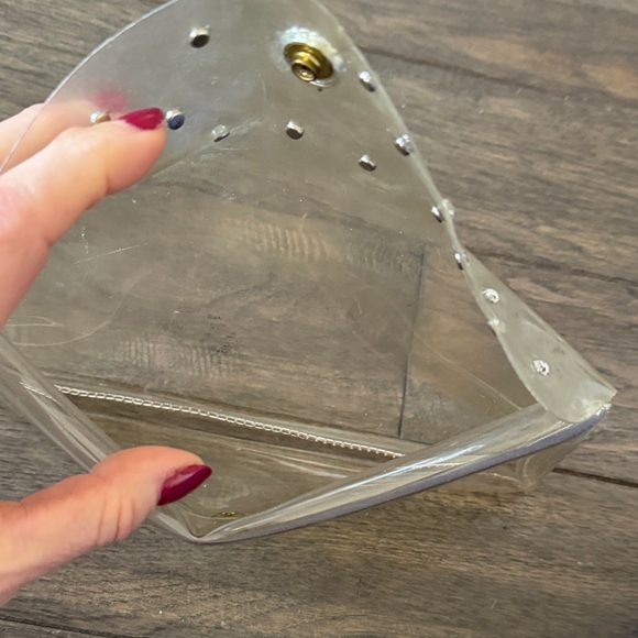 Elegant Clear Clutch with Rhinestone Accents